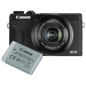 Foto principale Kit Fotocamera Compatta Canon PowerShot G7X Mark III Black + Batteria – Prodotto in Italiano