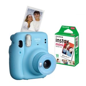 Foto principale Kit Fotocamera Istantanea Fujifilm Instax Mini 11 + Pellicole Sky Blue