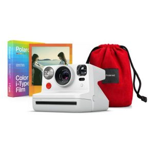 Foto principale Kit Fotocamera Istantanea Polaroid Now White Camera + Borsa Bianca (659901010)