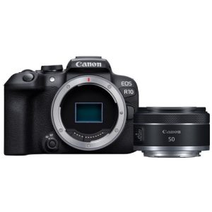 Foto principale Kit Fotocamera Mirrorless Canon EOS R10 + Obiettivo RF 50mm F/1.8 STM – Prodotto in Italiano