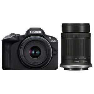 Foto principale Kit Fotocamera Mirrorless Canon EOS R50 Black + Obiettivo RF-S 18-45mm F/4.5-6.3 IS STM + Obiettivo RF-S 55-210mm F/5-7.1 IS STM (5811C023) – Prodotto in Italiano