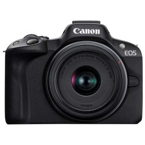 Foto principale Kit Fotocamera Mirrorless Canon EOS R50 Black + Obiettivo RF-S 18-45mm IS STM (5811C013) – Prodotto in Italiano