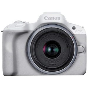 Foto principale Kit Fotocamera Mirrorless Canon EOS R50 White + Obiettivo RF-S 18-45mm F/4.5-6.3 IS STM (5812C013) – Prodotto in Italiano