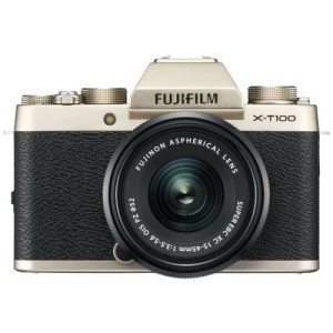 Foto principale Kit Fotocamera Mirrorless Fujifilm X-T100 Gold + Obiettivo XC 15-45mm