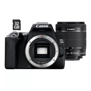 Foto principale Kit Fotocamera Reflex Canon EOS 250D + Obiettivo 18-55mm IS STM + Memory Card da 32GB – Prodotto in Italiano