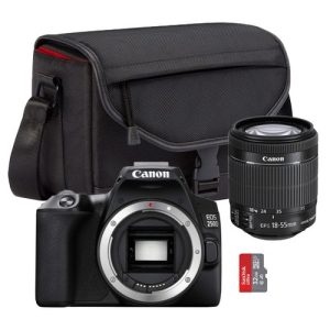 Foto principale Kit Fotocamera Reflex Canon EOS 250D + Obiettivo 18-55mm IS STM + Memory Card da 32GB + Borsa – Prodotto in Italiano