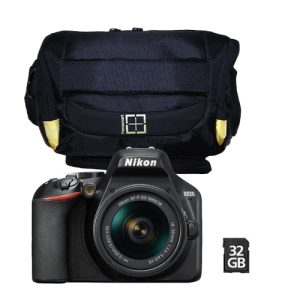 Foto principale Kit Fotocamera Reflex Nikon D3500 + Obiettivo AF-P 18-55mm + Borsa + Memoria da 32GB – Prodotto in Italiano