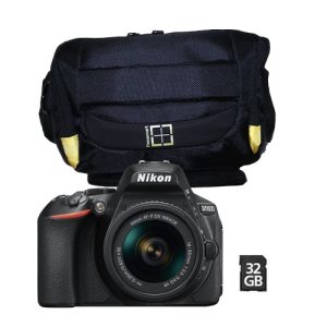 Foto principale Kit Fotocamera Reflex Nikon D5600 + Obiettivo AF-P 18-55mm + Borsa + Memoria da 32GB – Prodotto in Italiano