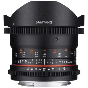 Foto principale Obiettivo Mirrorless Samyang 12mm T3.1 VDSLR ED AS NCS Fisheye MFT (F1312109101)