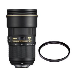 Foto principale Obiettivo Reflex Nikon AF-S Nikkor 24-70mm F/2.8 E ED VR + Filtro Ultravioletto Hoya HDX 82mm