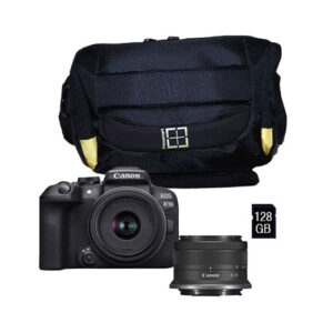 Foto principale Kit Fotocamera Mirrorless Canon EOS R10 + Obiettivo RF-S 18-45mm + Borsa + Memory Card da 128GB – Prodotto in Italiano