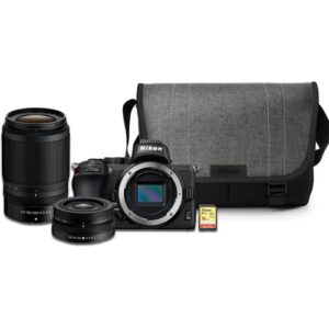 Foto principale Kit Fotocamera Mirrorless Nikon Z50 + Obiettivo Nikkor 16-50 VR + Obiettivo Nikkor 50-250 VR + Borsa a Tracolla + Memoria 16GB – Prodotto in Italiano