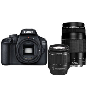 Foto principale Kit Fotocamera Reflex Canon EOS 4000D + Obiettivo 18-55mm DC III + Obiettivo 75-300mm DC III – Prodotto in Italiano
