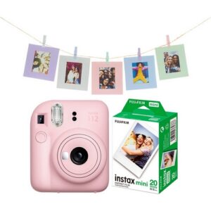 Foto principale Kit Fotocamera Istantanea Fujifilm Instax Mini 12 Blossom Pink + Pellicole Fujifilm 2 confezioni da 10 pezzi (Macaron) + Cartoline Fotografiche