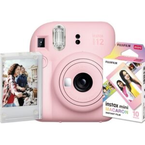 Foto principale Kit Fotocamera Istantanea Fujifilm Instax Mini 12 Blossom Pink + Pellicole Fujifilm confezione da 10 pezzi (Macaron) + Cornice per foto