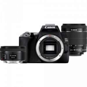 Foto principale Kit Fotocamera Reflex Canon EOS 250D + obiettivo EF-S 18-55mm F4-5.6 IS STM + obiettivo 50mm F1.8 STM – Prodotto in Italiano